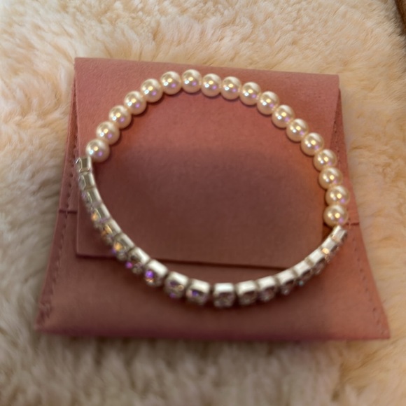"Shinny & Pearls" Sweet stretchy bracelet - Picture 5 of 5